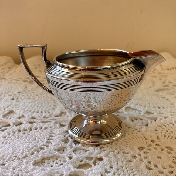 1920's Art Deco Forbes Warranted Creamer and Sugar Pattern 1016 - Picture 10 of 11